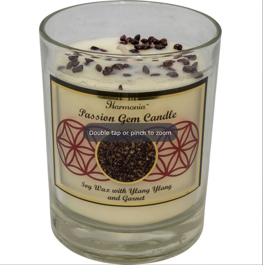 Harmonia Soy Gem Candle - Passion - Garnet and Ylang Ylang