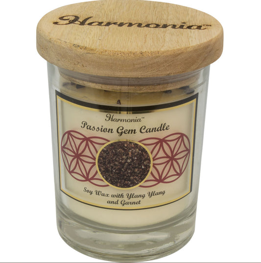 Harmonia Soy Gem Candle - Passion - Garnet and Ylang Ylang