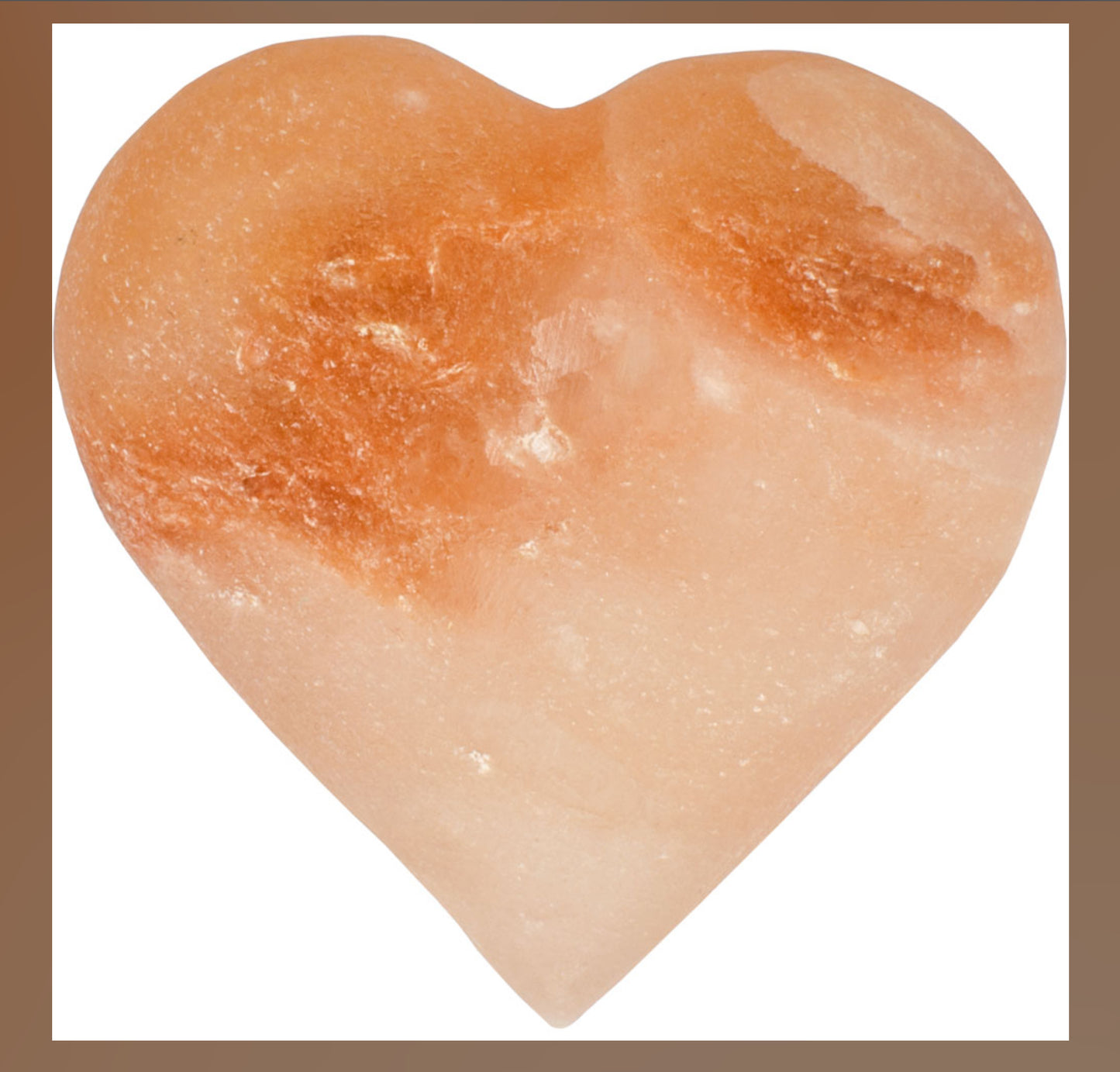 Pretty Orange Selenite  heart approximately 3.5”