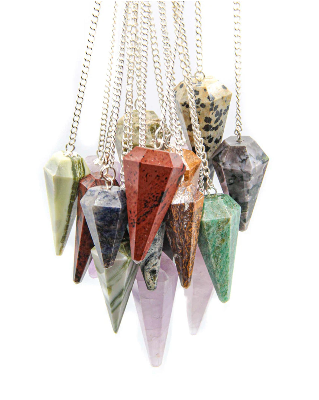 Goddess Collection - Triple Moon smudge pot candle holder, Selenite tower and pendulum