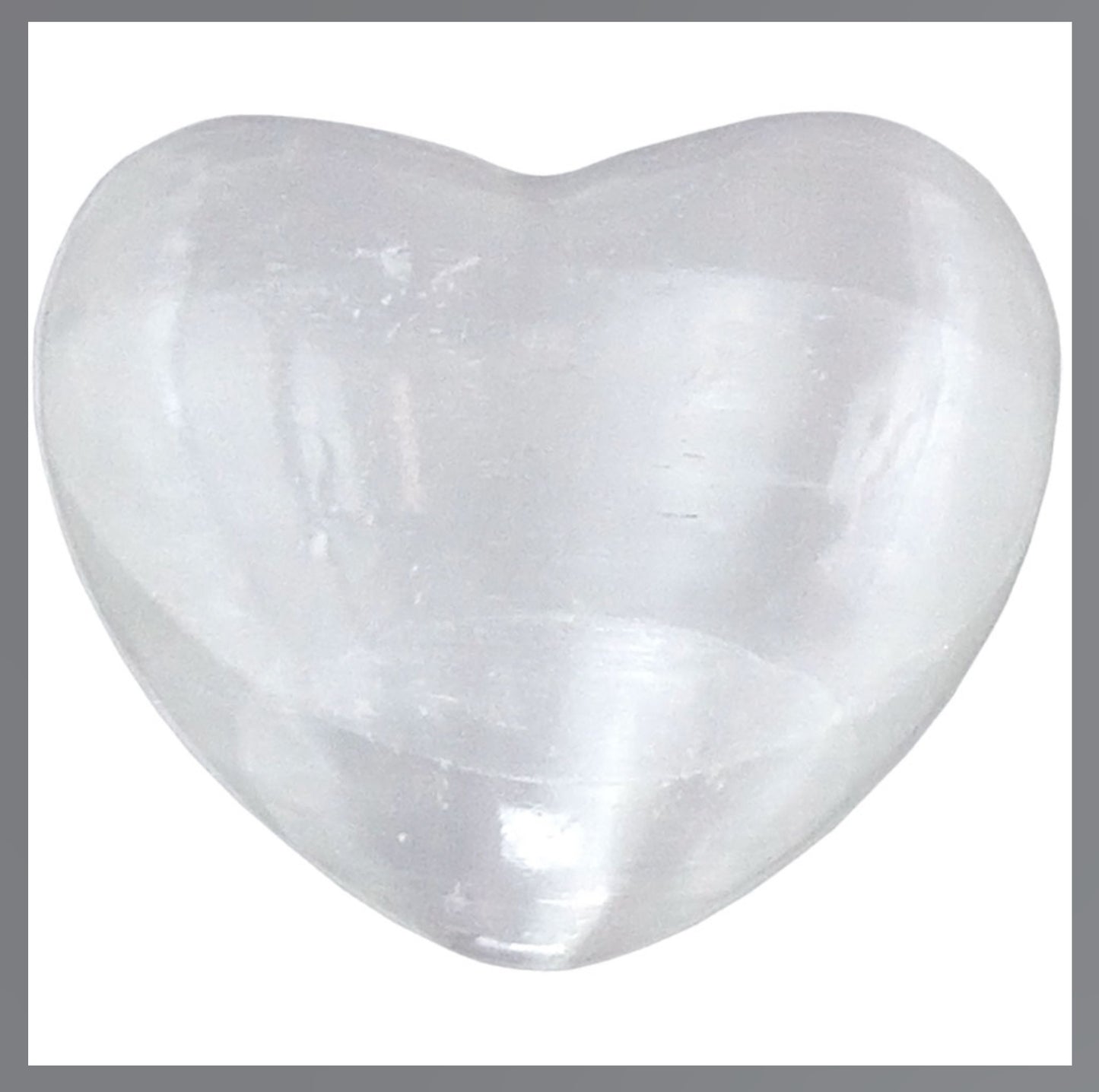 Goddess Collection - Selenite palm stone, heart, moon and tower.