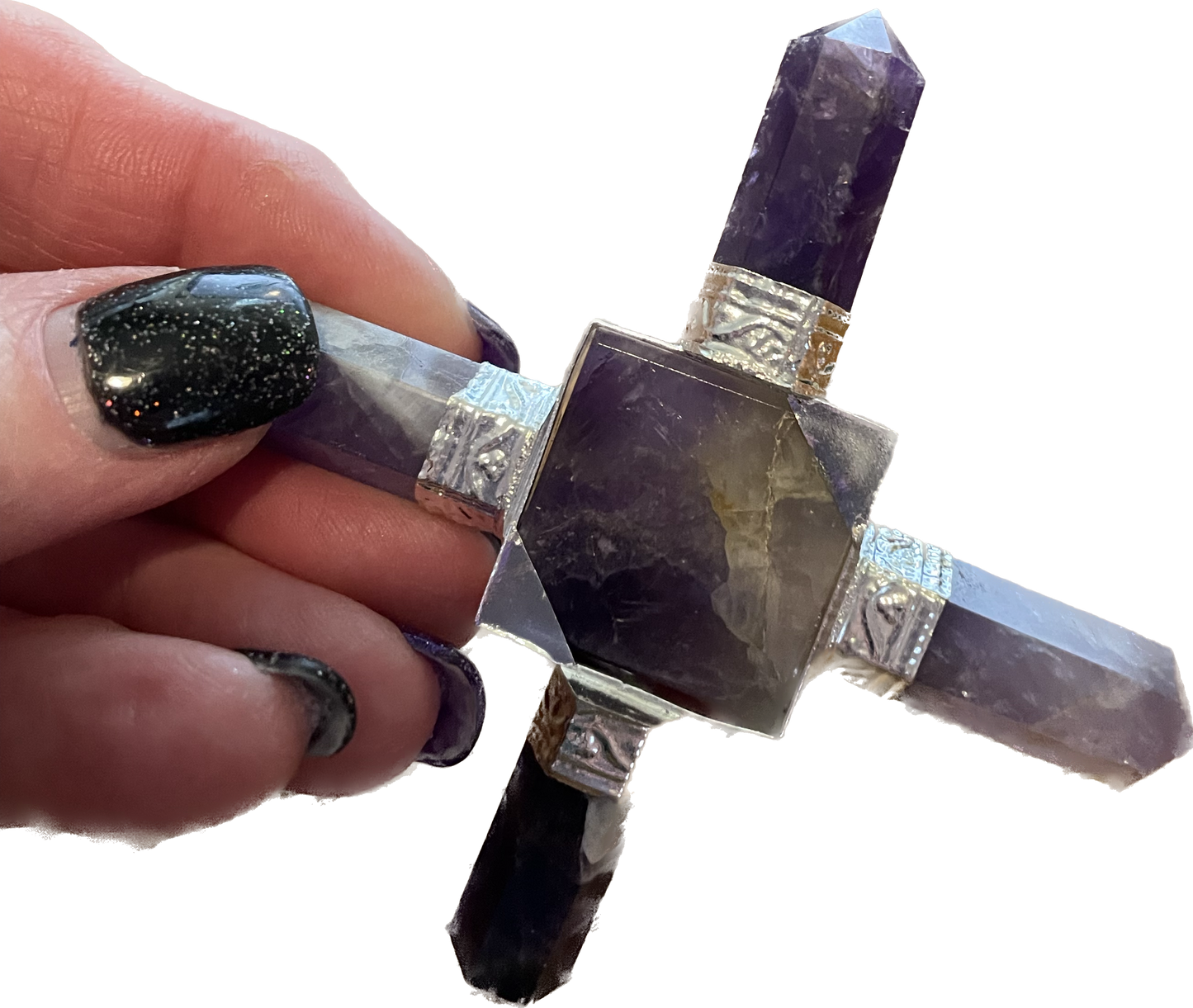 Pyramid Amethyst Energy Generator 4 Point