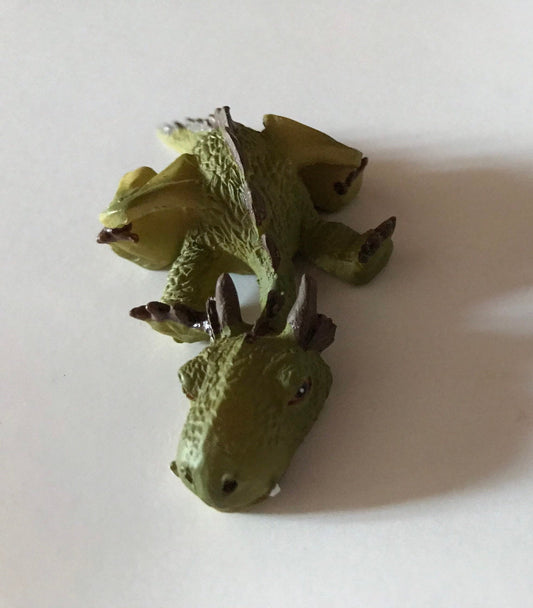 Adorable sleeping green dragon enchanted dragon, enchanted garden supply, fairy garden supplies, miniature dragon