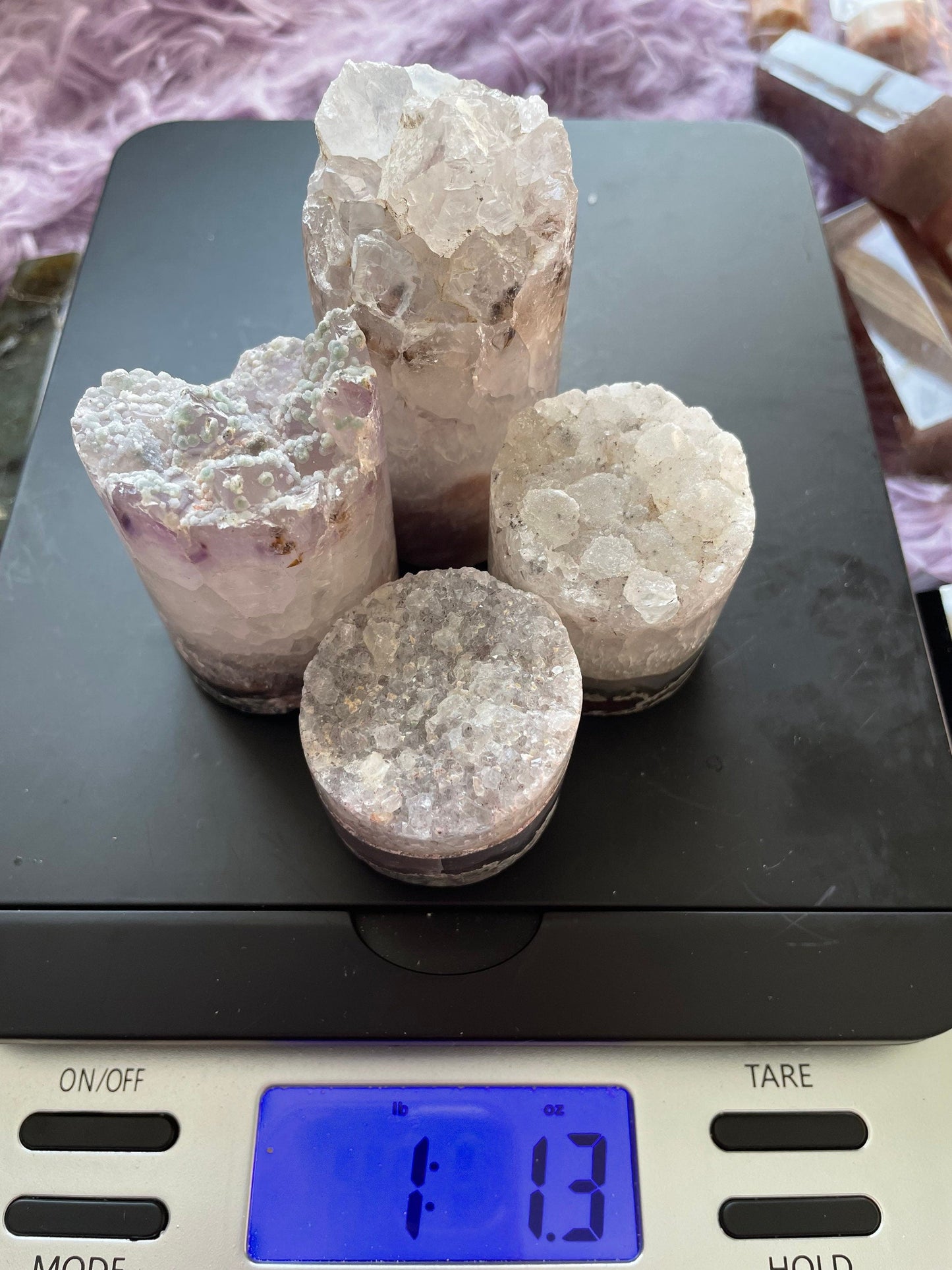 Sparkling Quartz crystal cylinders very pretty