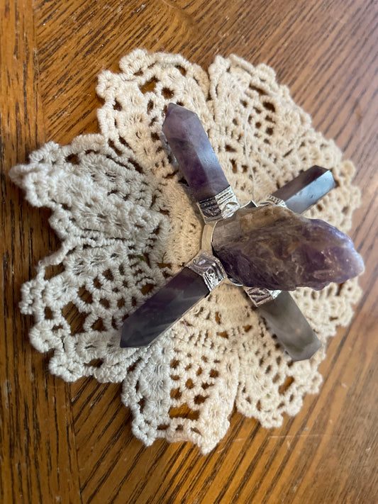 Pyramid Amethyst Energy Generator 4 Point (uncut)
