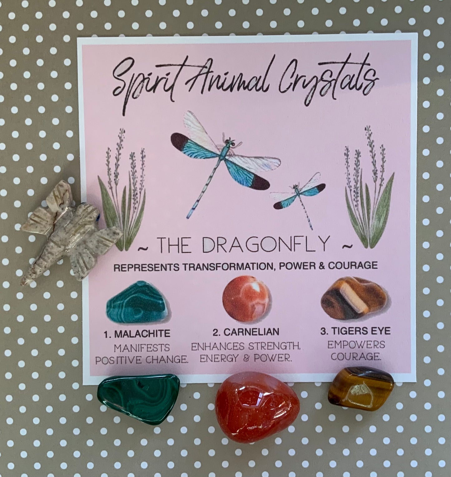 Spirit animal crystal gift set - The Dragonfly