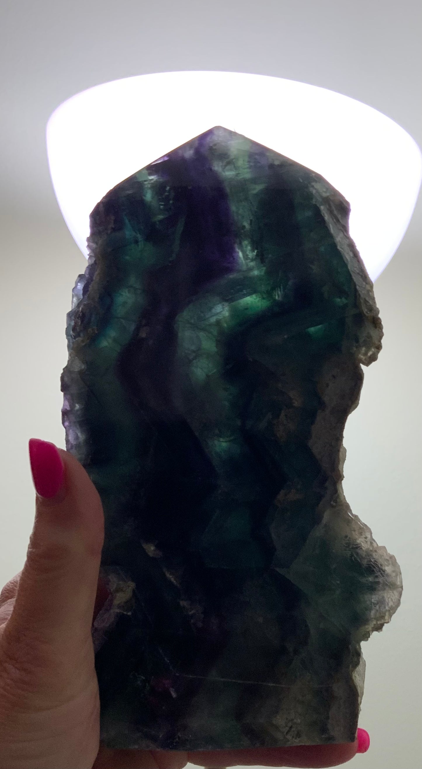 3 lb Polished with rough edges Rainbow fluorite beautiful green and purple