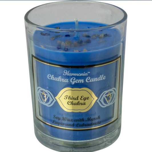 Harmonia Soy Gem Candle - Third Eye Chakra - Lapis & Labradorite