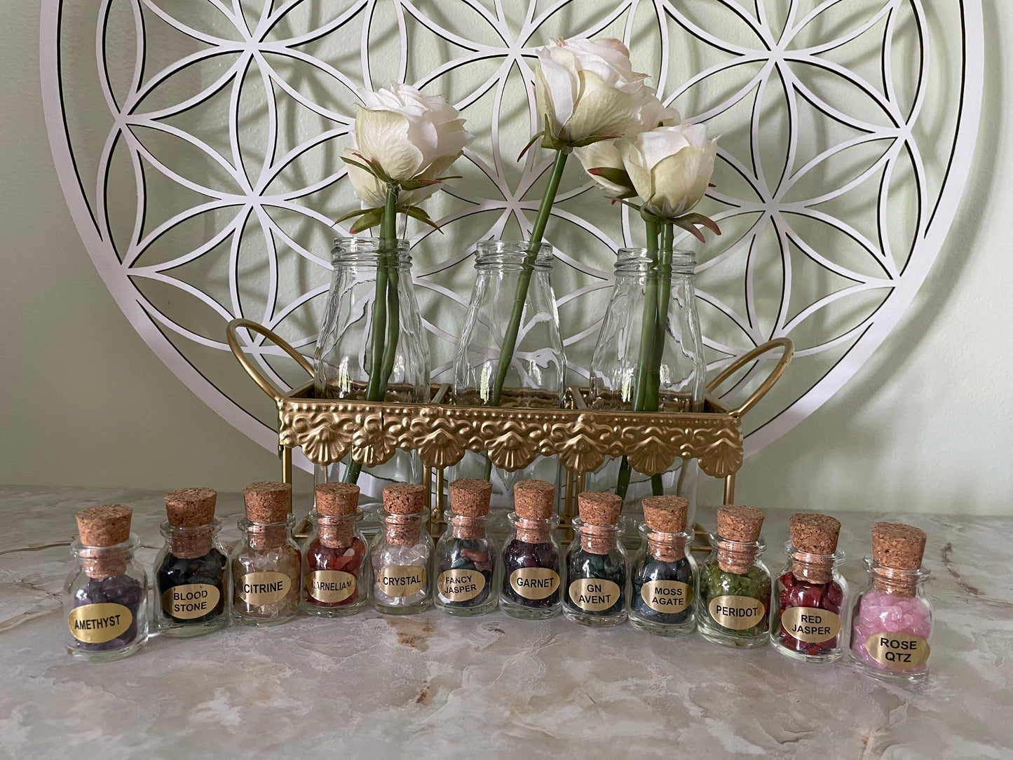 Stone Chips Bottles Set Assortment Box of 12