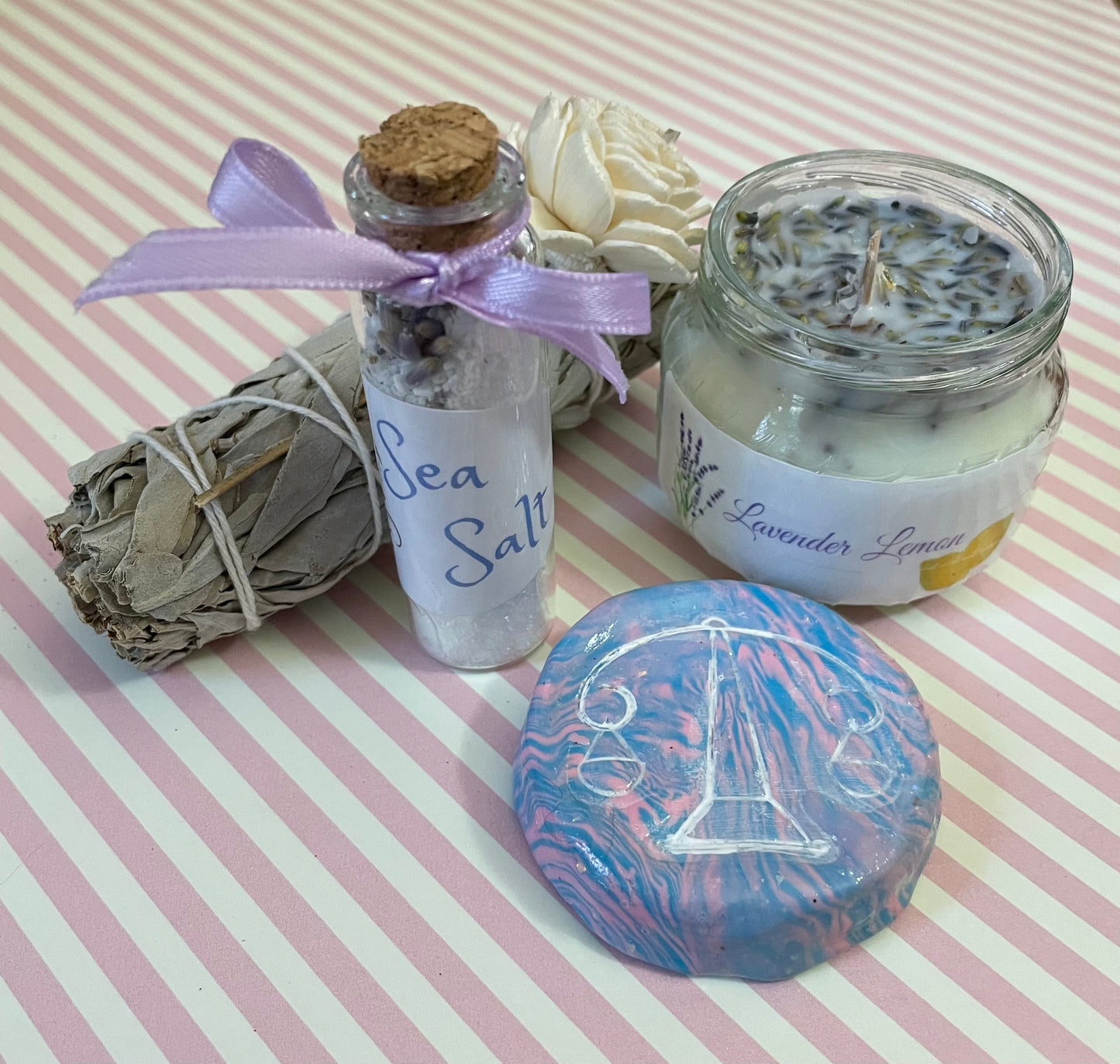 Deluxe Libra crystal 11 piece gift set Libra the Scales crystals set birthday gift zodiac set Scorpio birthday ideas