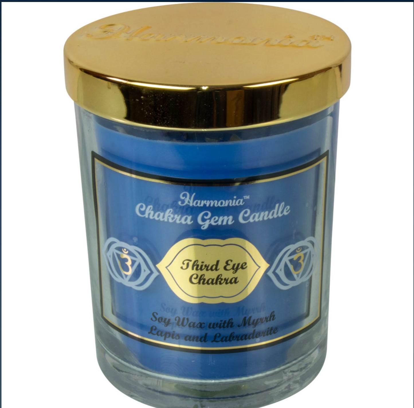 Harmonia Soy Gem Candle - Third Eye Chakra - Lapis & Labradorite