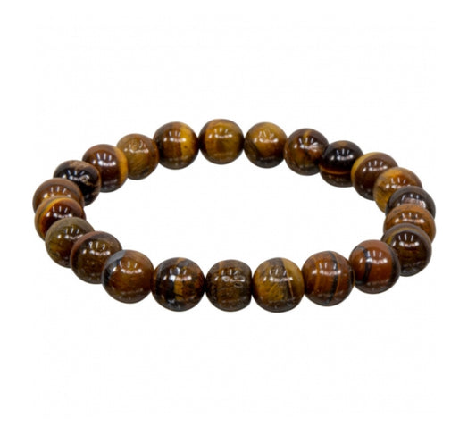 Stunning Tiger Eye 8 mm beaded bracelet crystal bracelet