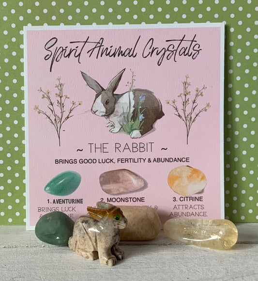 Spirit animal crystal gift set - The Rabbit