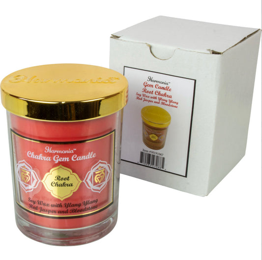 Harmonia Soy Gem Candle - Root Chakra - Red Jasper - Lead Free Wick
