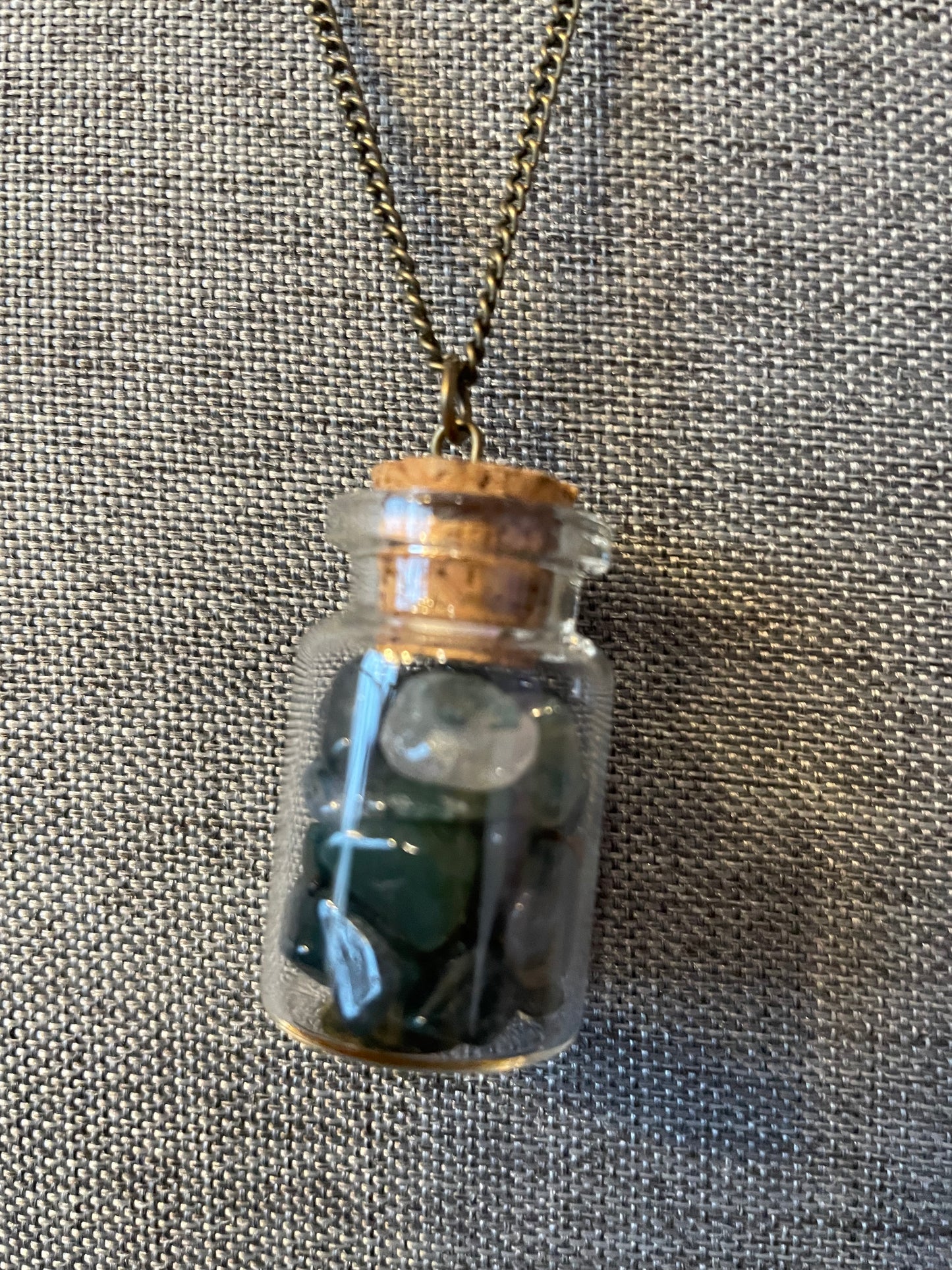 Stone Chips Bottle Necklace Assortment - Choose from 8 Crystal types!