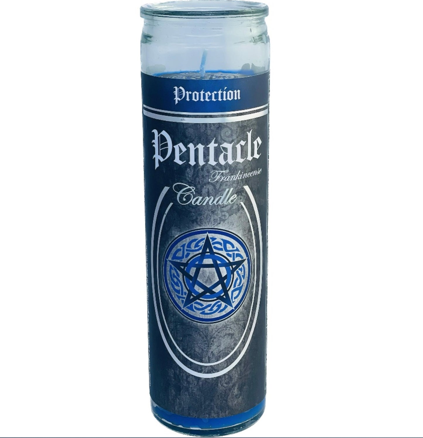 7 Day Glass Ritual Candle - Pentacle - Frankincense - Protection