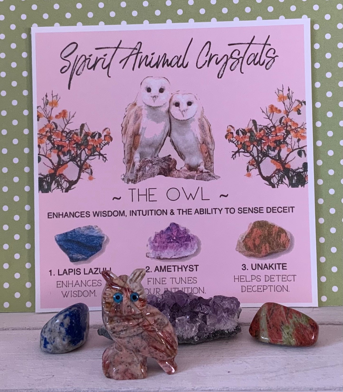 Spirit animal crystal gift set - The Owl