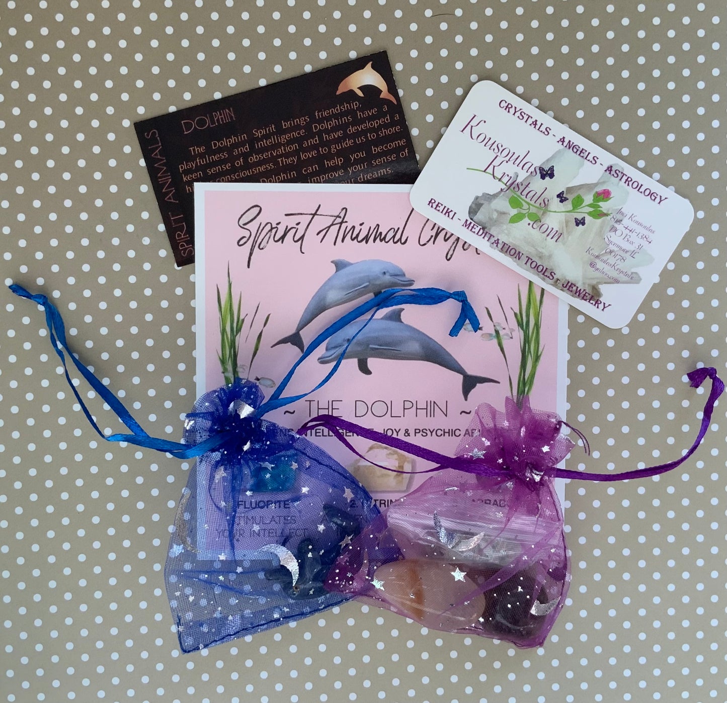 Spirit animal crystal gift set - The Dolphin