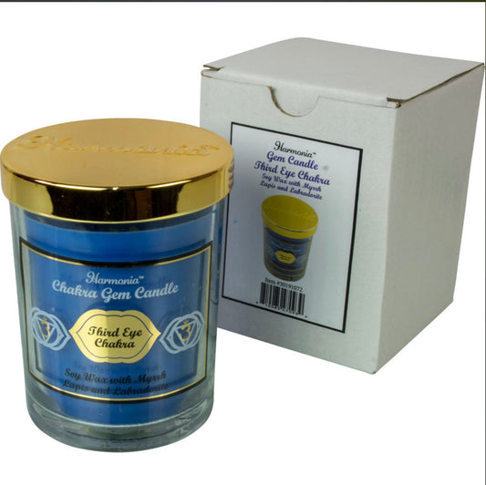 Harmonia Soy Gem Candle - Third Eye Chakra - Lapis & Labradorite
