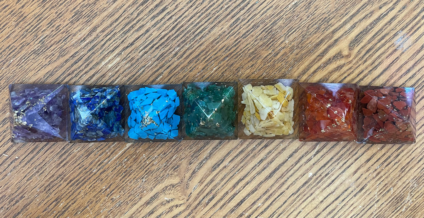 Root Chakra mini orgonites - Red Jaspers