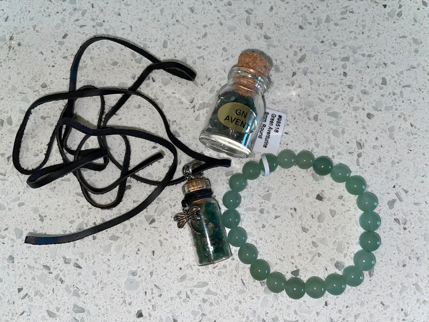 Beautiful Green Aventurine Gift Set for St. Patrick’s Day birthday giving GOOD LUCK money prosperity good health