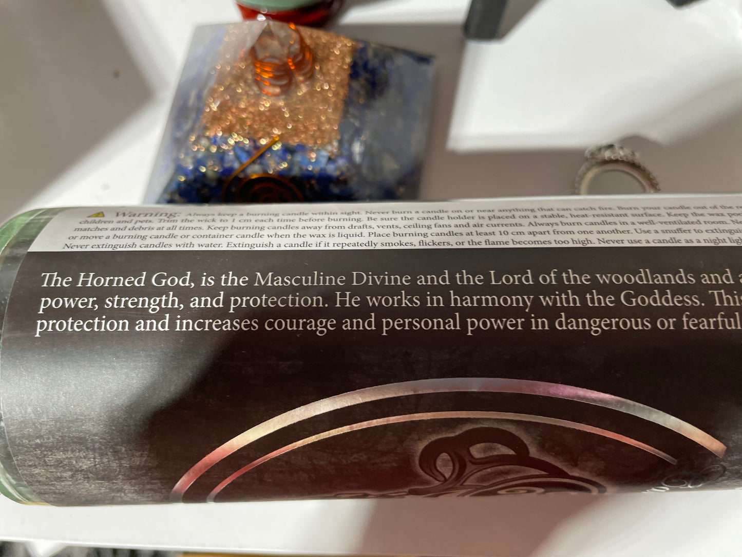7 Day Glass Ritual Candle - The Horned God - Dragonblood