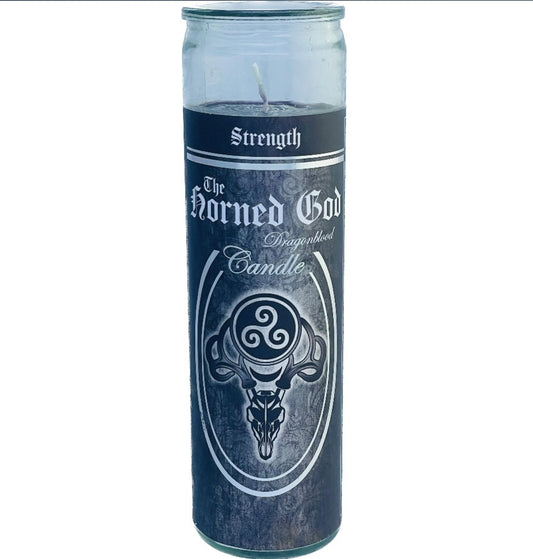 7 Day Glass Ritual Candle - The Horned God - Dragonblood