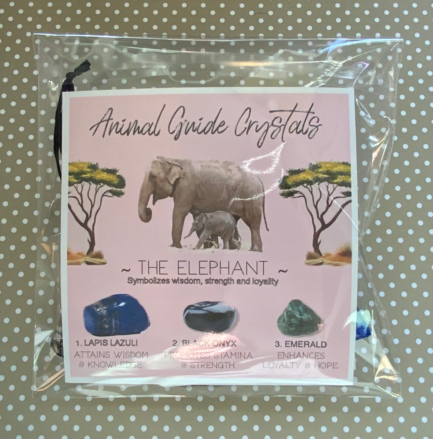 Spirit animal crystal gift set - The Elephant