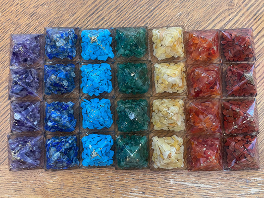 7 Chakra mini orgonites set