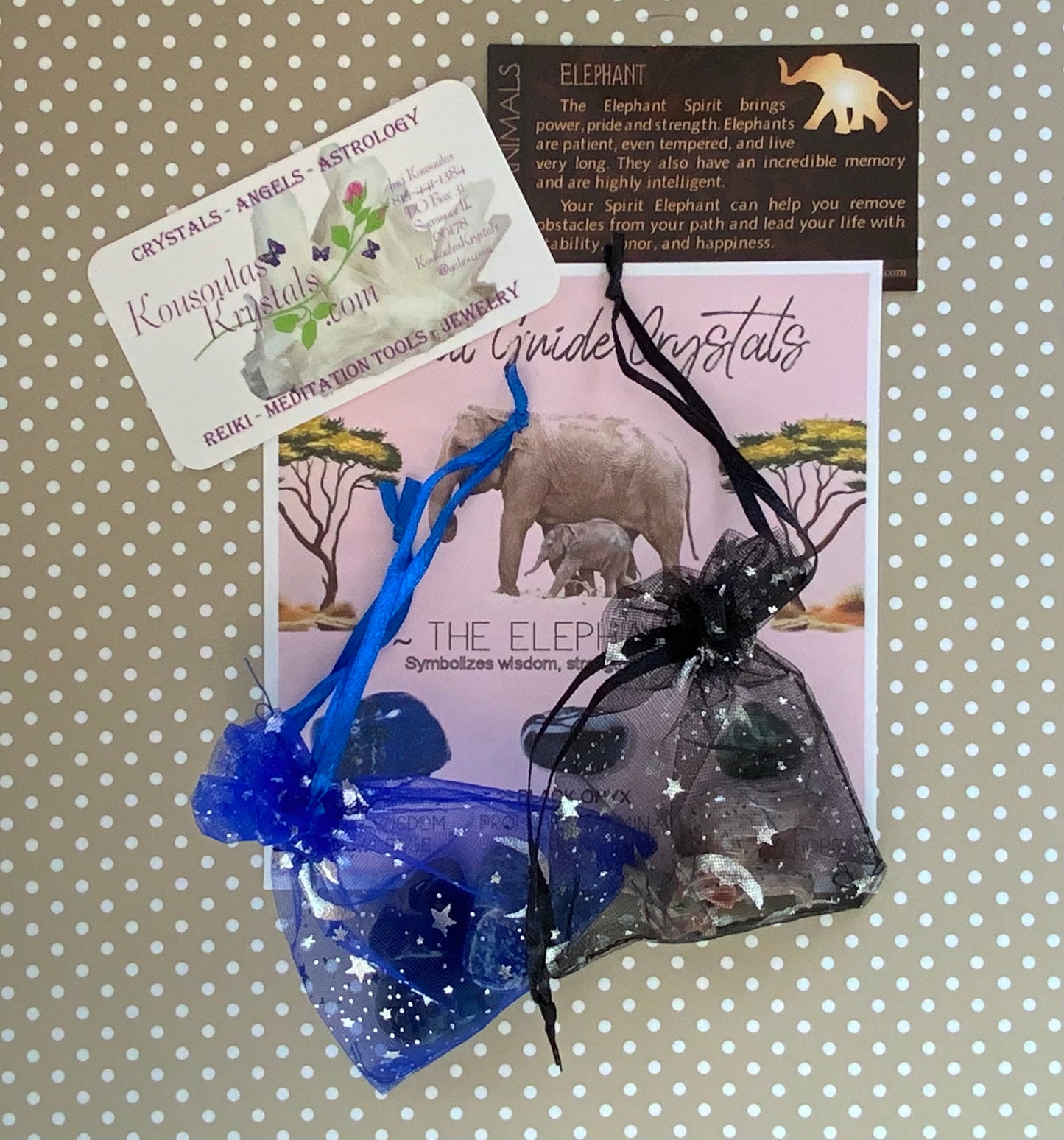 Spirit animal crystal gift set - The Elephant
