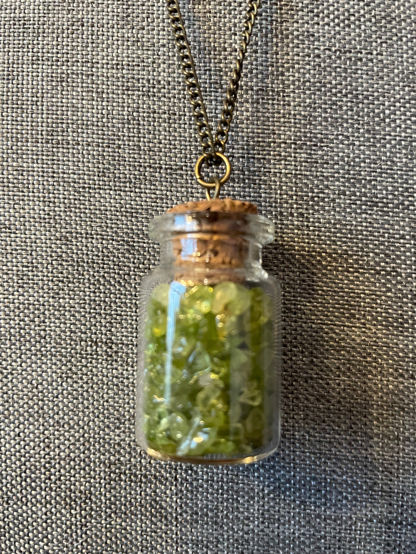 Stone Chips Bottle Necklace Assortment - Choose from 8 Crystal types!