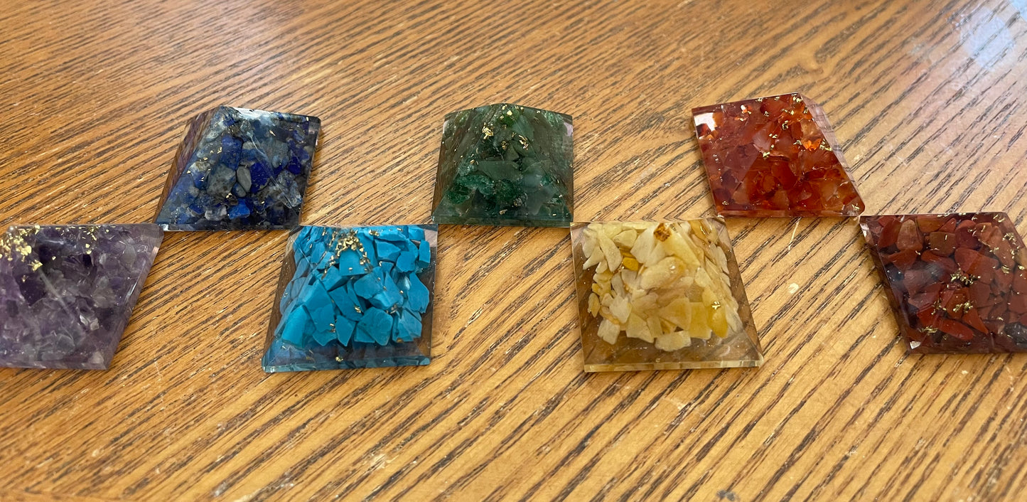 Root Chakra mini orgonites - Red Jaspers