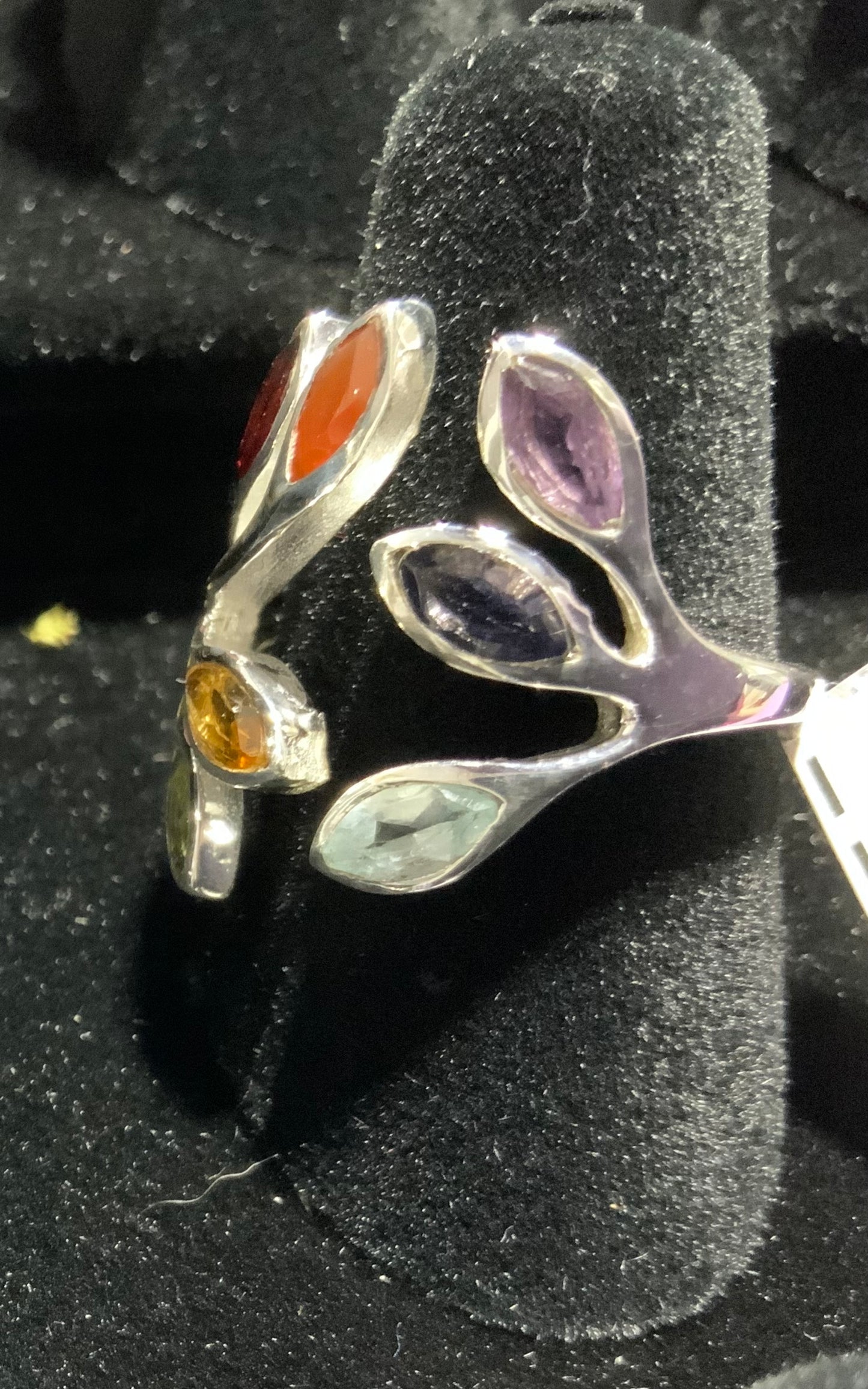 Chakra Ring w/ 7 Semi-Precious Stones-Size 9