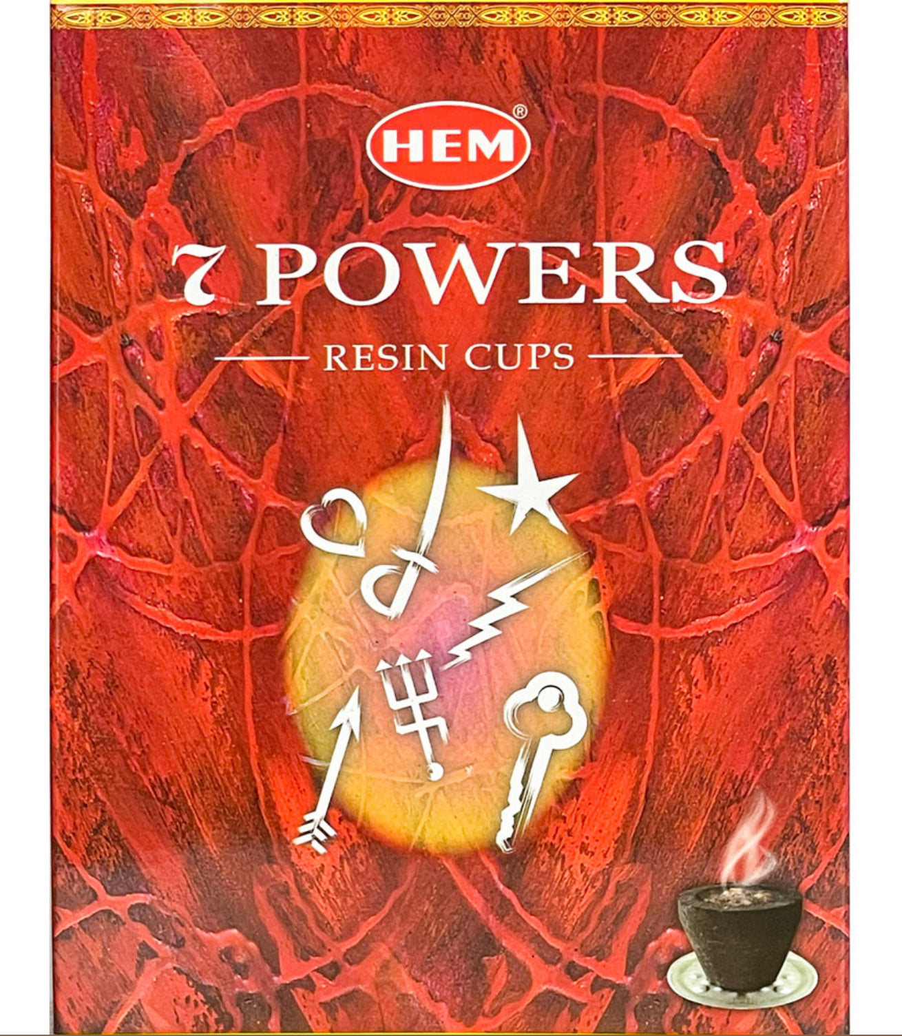 Hem Resin Cups - 7 Powers - Chakra Incense (Pack of 10)