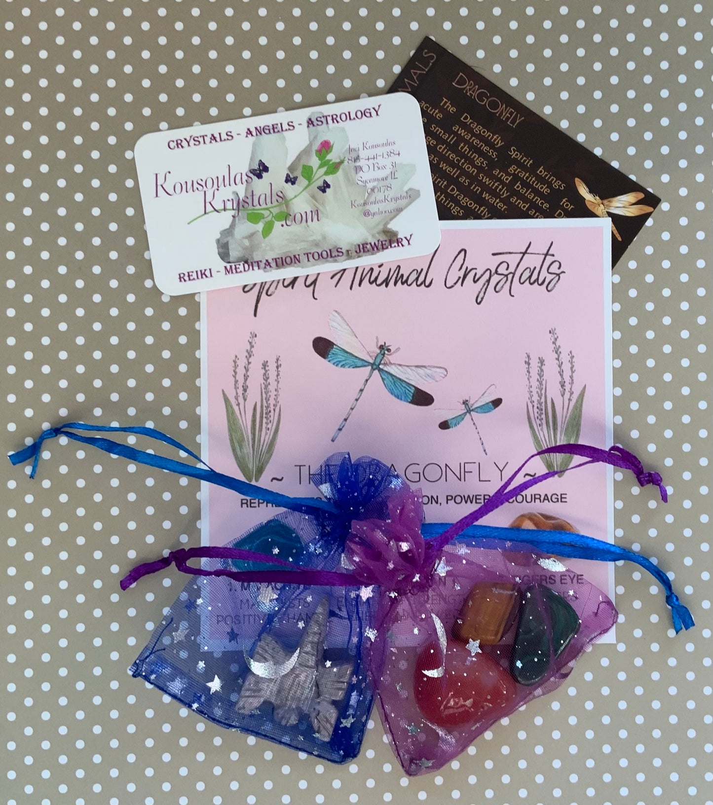 Spirit animal crystal gift set - The Dragonfly