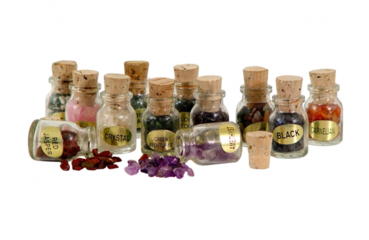 Stone Chips Bottles Set Assortment Box of 12