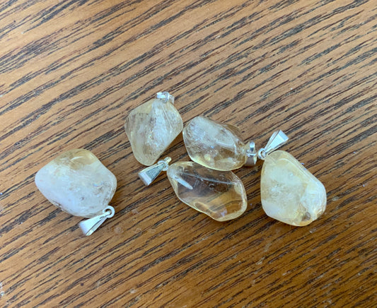 Beautiful Citrine Crystal Tumbled Pendant