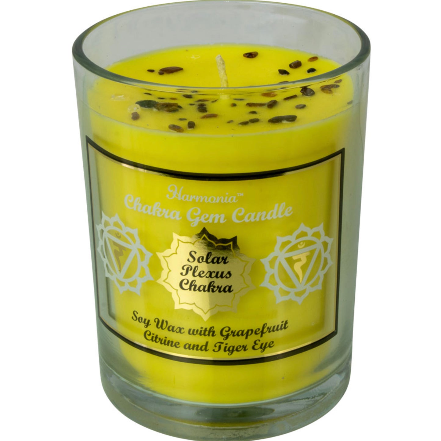 Harmonia Soy Gem Candle - Solar Plexus Chakra - Citrine & Tiger Eye