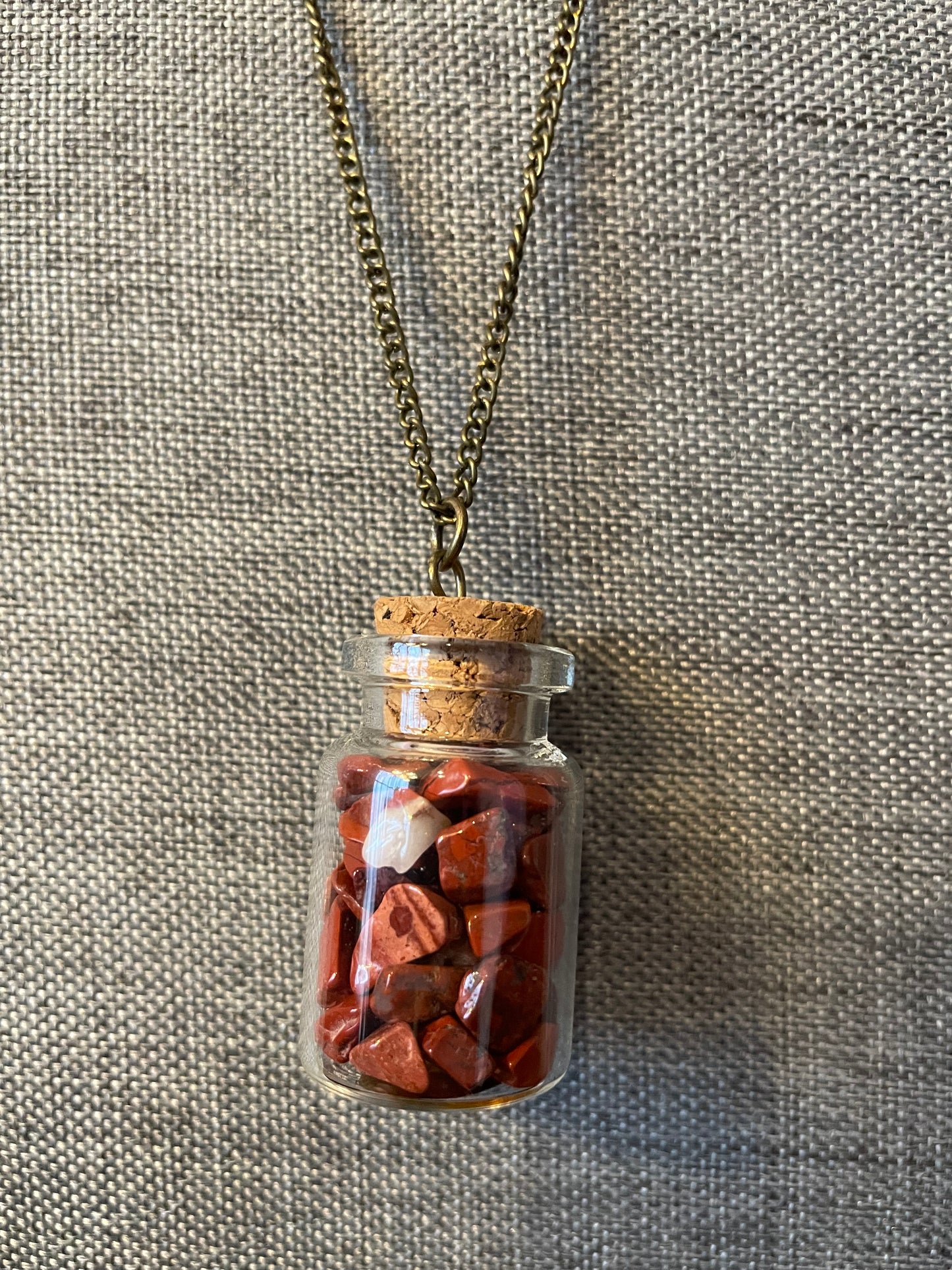 Stone Chips Bottle Necklace Assortment - Choose from 8 Crystal types!