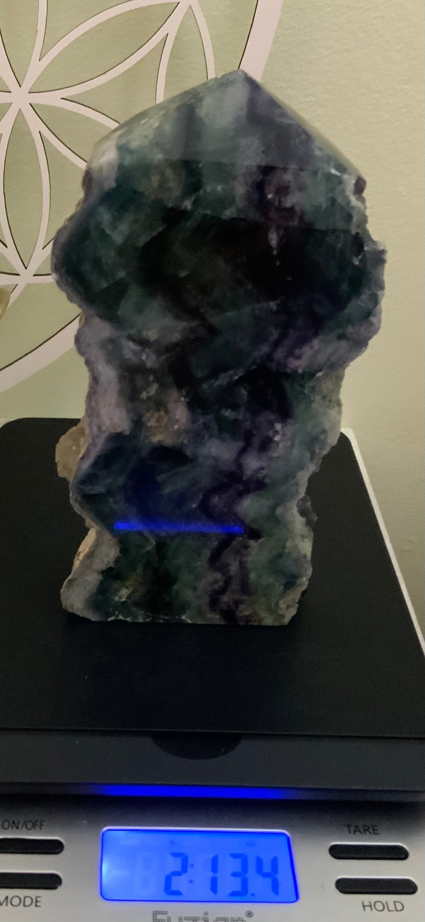 3 lb Polished with rough edges Rainbow fluorite beautiful green and purple