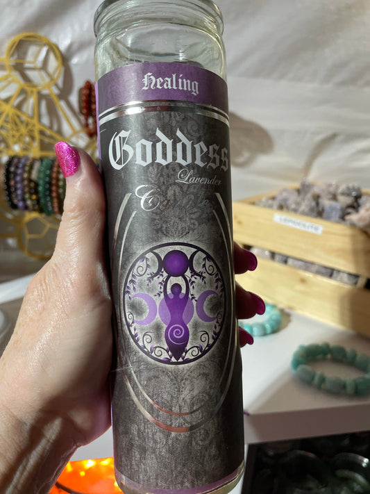7 Day Glass Ritual Candle - Goddess - Lavender