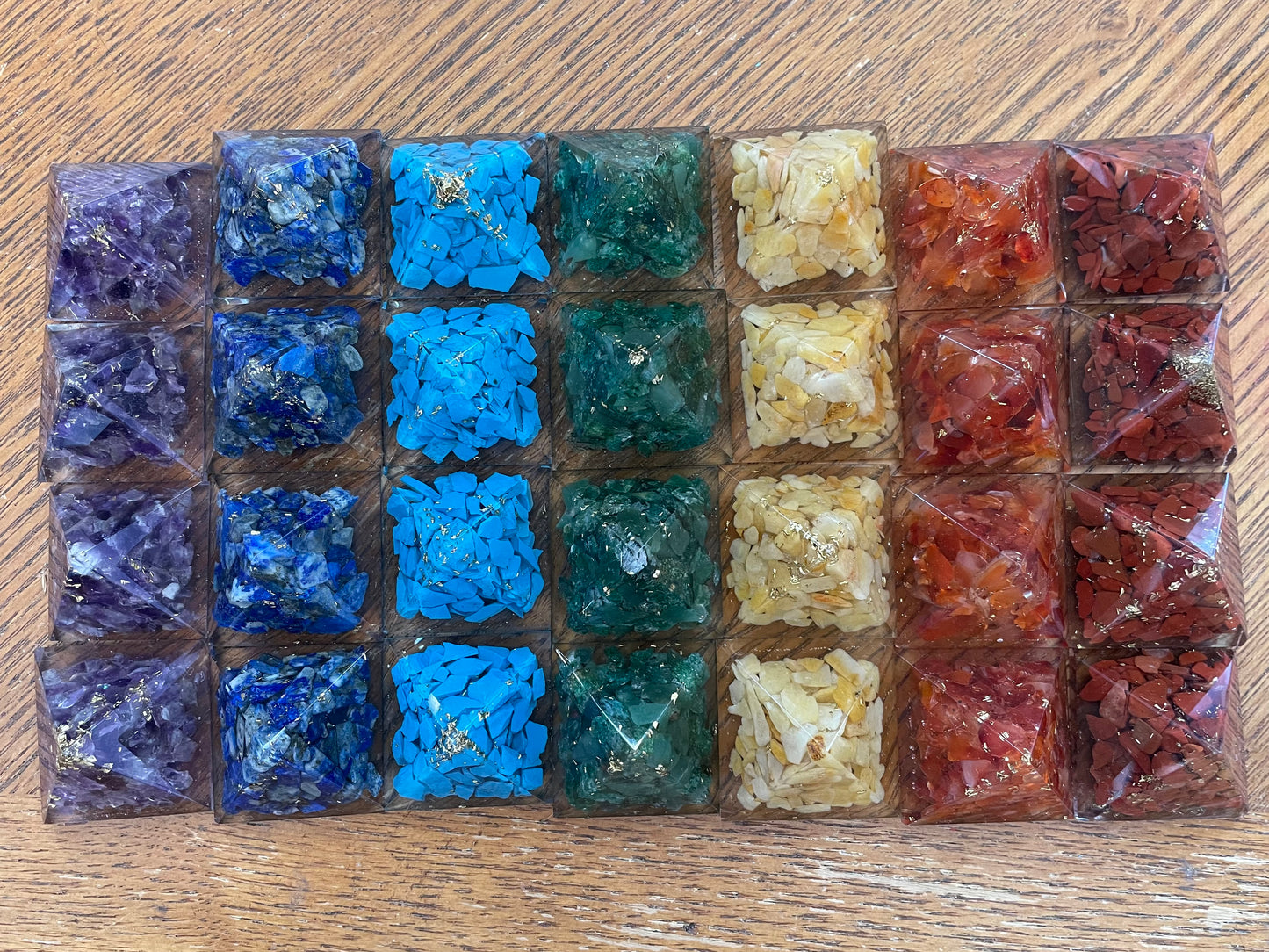 Crown Chakra mini orgonites with Amethyst