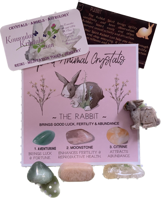 Spirit animal crystal gift set - The Rabbit