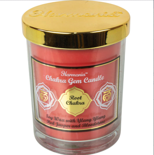 Harmonia Soy Gem Candle - Root Chakra - Red Jasper - Lead Free Wick
