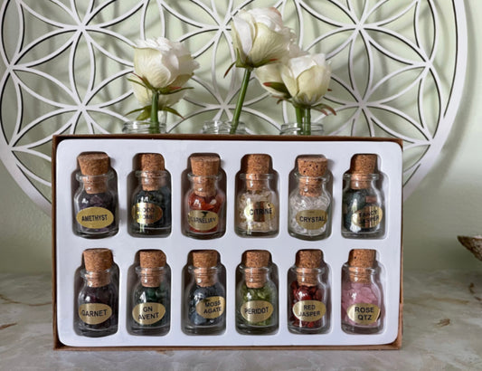 Stone Chips Bottles Assortment - Choose from 12 Crystal types!