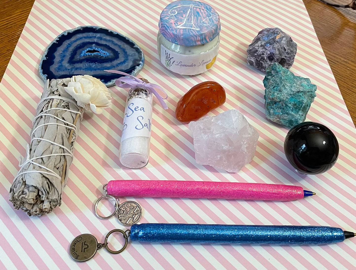 Deluxe Libra crystal 11 piece gift set Libra the Scales crystals set birthday gift zodiac set Scorpio birthday ideas