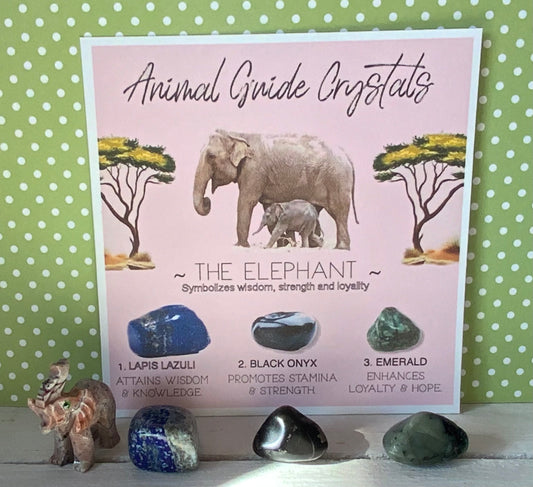 Spirit animal crystal gift set - The Elephant