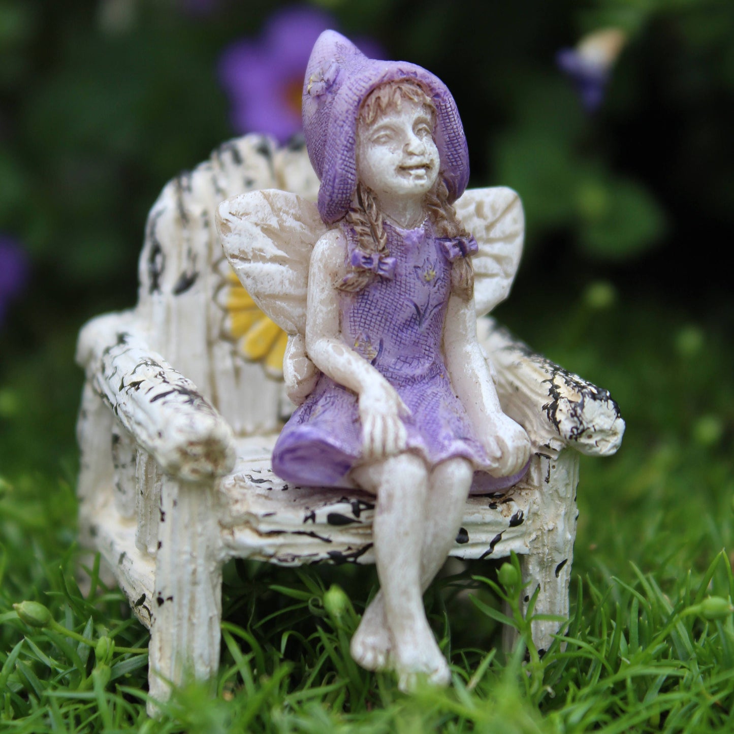 Miniature Teeny tiny itty bitty Sitting Fairy Betty