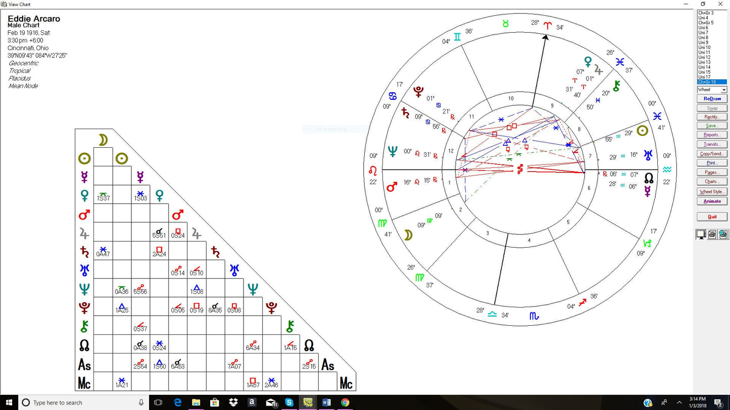 ZODIAC Birth Chart, From your special date and place in time learn about your personality, karma and future possibilities