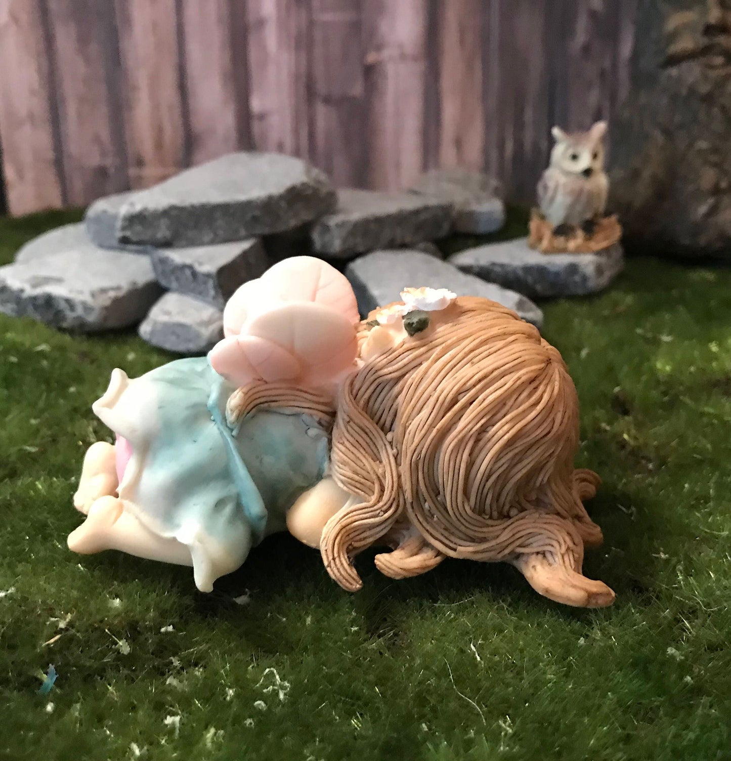 Sweet sleeping fairy with adorable face